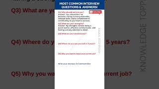 5 Most Common Interview Questions and Answers [upl. by Ariam]