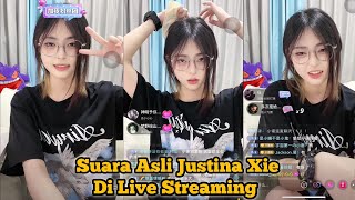 Real Voice Justina XieFirst Time Live Streaming In Douyin [upl. by Nna]