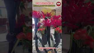 LOBBY FLOWERS I RIXOS AL MAIRID RAS AL KHAIMAH lobbyflowers lobbyfloraldecor youtubeshorts [upl. by Aneeles310]