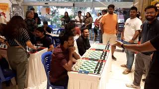 Gajendra Kumar  Chess Simul at Merwans  Bangalore Chess Club [upl. by Baelbeer]