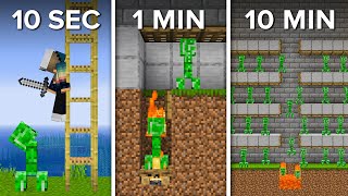 Minecraft Creeper Farm In 10 SECONDS 1 Minute amp 10 Minutes [upl. by Revkah]