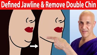 Defined Jawline amp Remove Double Chin Effective Home Exercises  Dr Mandell [upl. by Scribner]