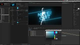 Neon Titles AE Tutorial After Effects [upl. by Lathan]