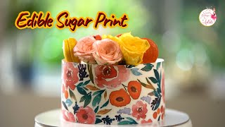 Edible Sugar Print on Cake  Sugar Print and Photo Cake [upl. by Adehsor774]