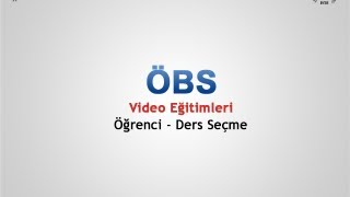 İYTE OBS Eğitim Videoları  Öğrenci Ders Seçme [upl. by Asena]