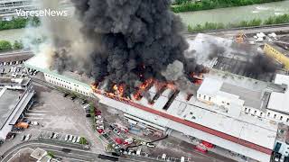 Bolzano maxi incendio in una fabbrica le prime immagini [upl. by Magavern]