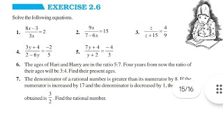 NCERT MATHS Explanation Std 8th 26 Q7 LINEAR EQUATIONS IN One Variable [upl. by Elehcim]