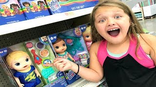 Toy Shopping at Walmart For Baby Alive Snackin Luke [upl. by Halik]