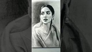 Charcoal Portrait Drawing  Sobhita Dhulipala art charcoalpotrait portraitdrawing sketch [upl. by Lerner784]