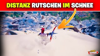 Lege Distanz beim Rutschen im Schnee zurück Fortnite Woche 7 Aufgabe [upl. by Pul]