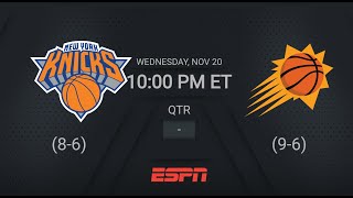 New York Knicks  Phoenix Suns Live Scoreboard [upl. by Rezeile]