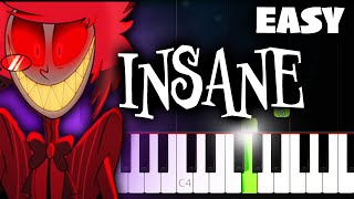 Hazbin Hotel  INSANE  EASY Piano Tutorial [upl. by Siraval]