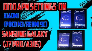 DITO SIM APN Settings on Xiaomi POCO M3Redmi 9C and Samsung Galaxy J7 ProA30s [upl. by Wanonah]