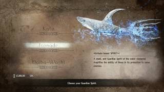 Nioh  Mission 2 Choose Starting Guardian Spirit Kato Isonada or DaibsWashi Information Stats [upl. by Esilahc]