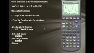 TI83  Solution of a trigonometric functions [upl. by Malachy76]