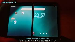 LineageOS 21 Android 14 running on Surface Duo Flawlessly [upl. by Eselrahc]