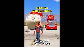 MACK HAULER VS ALBERT HINKEY EXPLOSION CHALLENGE disneycars lightningmcqueen mcqueen mack [upl. by Eiddam]