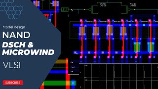 NAND gate DSCH amp microwind model design VLSI  verilog  layer by layer  transistor model [upl. by Gaylor724]