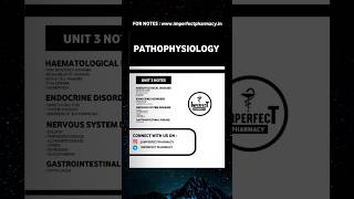 Pathophysiology Unit 3 Notes  Bpharma 1st Semester  bpharma [upl. by Aala]