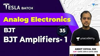 BJT Amplifiers  1  BJT  Lec 35  Analog Electronics  GATE 2021 Exam [upl. by Notsruht]