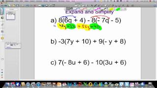 Expand and simplify expressions [upl. by Sheline]