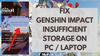 How to Fix Genshin Impact Insufficient Storage on PC  Laptop 2022 [upl. by Atinoj]