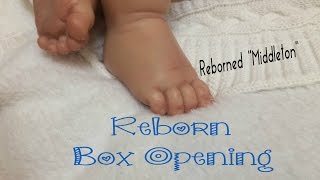 Reborn Baby Doll Box Opening Factory Made Middleton Doll Changed into a Reborn [upl. by Just]