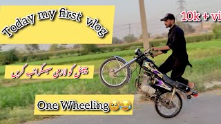 10k  views Wheeling 125 husnain king 46 first vlog on youtube [upl. by Eliott]