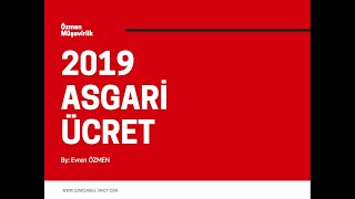 2019 Asgari Ücret Tutarı [upl. by Thamos]