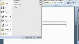 Word 2010 Tutorial The Microsoft Office Button2007 Only Microsoft Training Lesson 17 [upl. by Scarrow555]