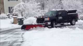 8 Western Snow Plow With Buyers Pro Wings Plowing [upl. by Levine]