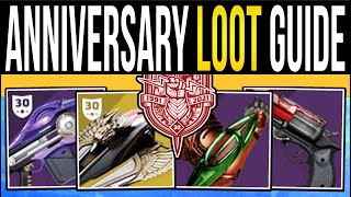 Destiny 2  ANNIVERSARY LOOT GUIDE Free CONTENT All New Weapons New Perks Reward Sources amp More [upl. by Nitsud]