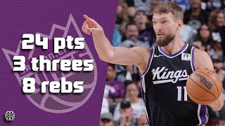 Domantas Sabonis 24 pts 3 threes 8 rebs vs Wolves 2425 season [upl. by Aieki]