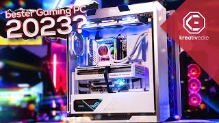 KRANK Der ULTIMATIVE WHITE GAMING PC Build im ASUS ROG Style Bester Gaming PC 2023 [upl. by Carie]