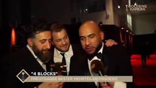 Kida Ramadan amp Veysel quot4 Blocksquot im Interview  quotBester Mehrteilerquot GOLDENE KAMERA 2018 [upl. by Groh]