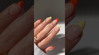 Colourful french gel nails amp removal👀 Using Manucurist products🍊 nails gelnails gelnailsathome [upl. by Atsugua]