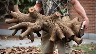 Root Tastic Kids Bench 70YearOld Capenter Turns Useless Tree Roots into Amazing Childrens Bench [upl. by Ermine]