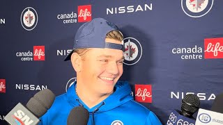 Winnipeg Jets pregame media vs Utah Hockey Club Cole Perfetti [upl. by Eseekram]