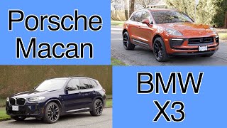 New Porsche Macan VS New BMW X3 comparison [upl. by Lorianna]