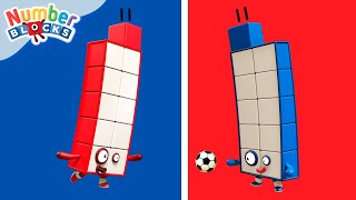 Momentos del fútbol  Aprende a contar  30 minutos de Matemáticas para niños  Numberblocks Español [upl. by Leksehcey]