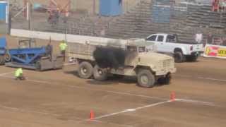 Sublimity Harvest Festival Tractor pull 2014  m923a2 5 ton 6x6 445 foot pull [upl. by Sihtnyc]