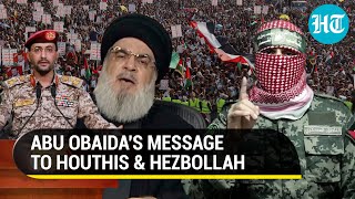 Abu Obaida Salutes Houthis For Red Sea Attacks  Watch Hamas New Message To Israel On Gaza [upl. by Leifer]