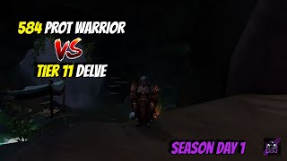 TIER 11 delve on DAY 1  PROT warrior Solo Delve PoV [upl. by Anelrac]