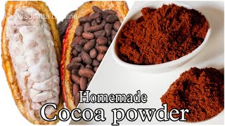 Homemade cocoa powder  natural cocoa powder preparation at home  cocoa processing using cocoa pod [upl. by Meli]