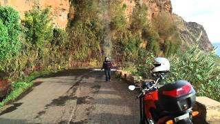 Madeira Portugal Küstenstrasse mit Wasserfall Ponta do Sol  Calheta [upl. by Darline]