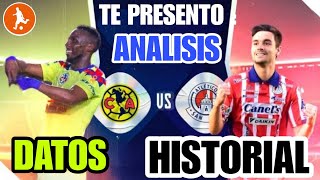 Te presento datos del America vs San Luis hoy  Historial análisis y como vienen los equipos [upl. by Euqinommod]