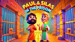 Paul and Silas Sang in the Prison I Christian Kids Song I Bible Story I Animated Video [upl. by Noynek]