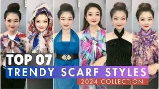 Scarf Tips 7 unique scaf styles for girls 😲 scarfwearing fashion Msbro108 [upl. by Osswald321]