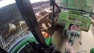 Kühe füttern  Cabview  Uncut  John Deere Faresin  GoPro [upl. by Pitzer]