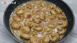 Creamy Garlic Mushrooms  Garlic Mushroom Recipe  Champignon mit Knoblauchsauce [upl. by Ogir]